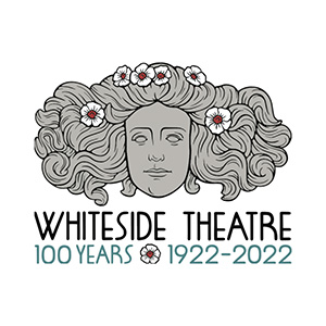 Whiteside theater logo with stone woman
